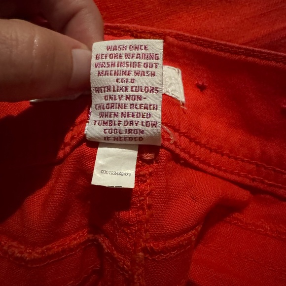 Candie's Vintage Scarlet Red Double Buttoned Jeans Bow Knot on Pockets - Picture 6 of 6